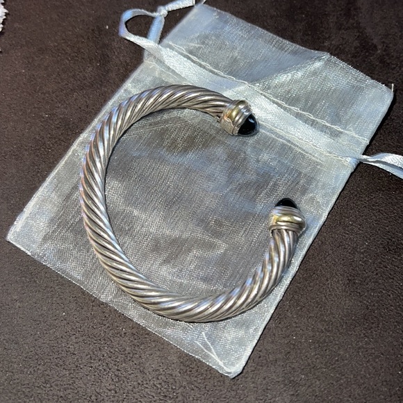 David Yurman cable knit bracelet w/black onyx - Picture 7 of 13